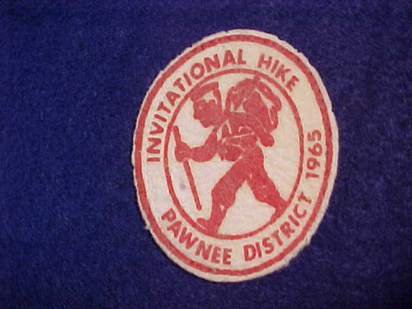 1965 PAWNEE DISTRICT INVITATIONAL HIKE, FELT, USED