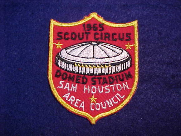 1965 SAM HOUSTON AREA COUNCIL SCOUT CIRCUS, NO BUTTON LOOP