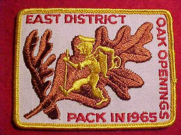 1965 EAST DISTRICT OAK OPENINGS PACK IN