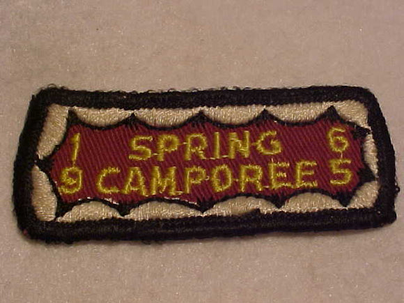 1965 PATCH, SPRING CAMPOREE, USED