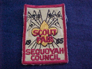 1965, SEQUOYAH COUNCIL, SCOUT FAIR, USED