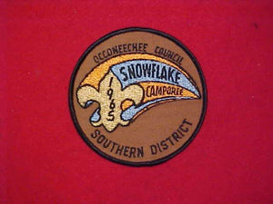1965 OCCONEECHEE COUNCIL, SOUTHERN DISTRICT, SNOWFLAKE CAMPOREE