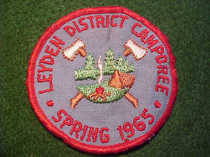 1965 PATCH, LEYDEN DISTRICT CAMPOREE, USED