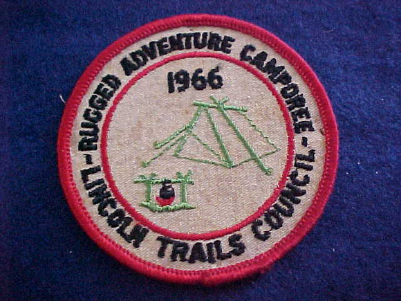 1966, LINCOLN TRAILS COUNCIL, RUGGED ADVENTURE CAMPOREE, USED