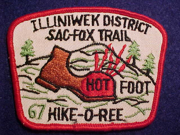 1967 ILLINIWEK DISTRICT SAC-FOX TRAIL, HOT FOOT HIKE-O REE