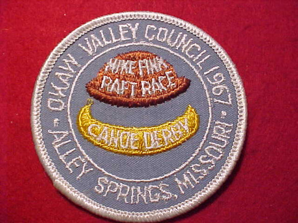 1967 OKAW VALLEY C. CANOE DERBY, ALLEY SPRINGS, MISSOURI