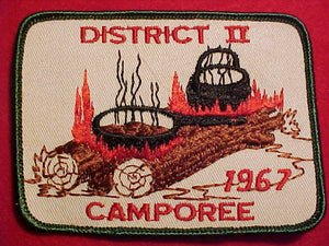 1967 ACTIVITY PATCH, DISTRICT II CAMPOREE