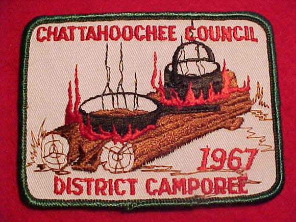 1967 ACTIVITY PATCH, CHATTAHOOCHEE C. DISTRICT CAMPOREE