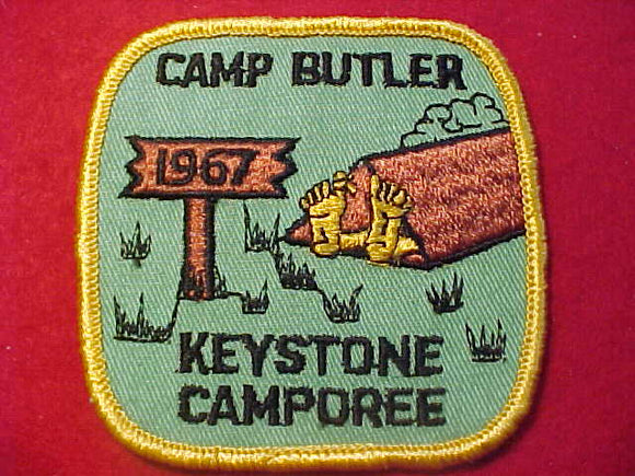 1967 PATCH, CAMP BUTLER KEYSTONE CAMPOREE