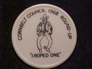 1968 N/C SLIDE, CORNBELT COUNCIL ROUND-UP, "I ROPED ONE", PLASTIC