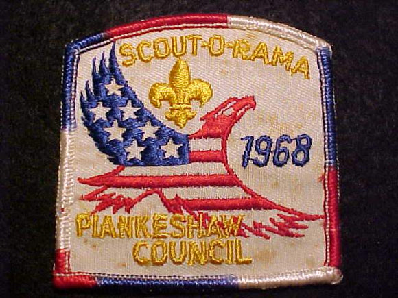 1968 PATCH, PIANKESHAW C. SCOUT-O-RAMA