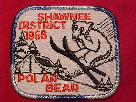 1968 PATCH, SHAWNEE DISTRICT POLAR BEAR