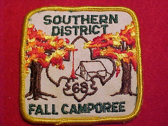 1968 PATCH, SOUTHERN DISTRICT FALL CAMPOREE