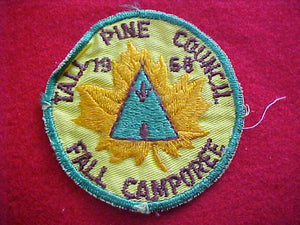 1968, TALL PINE COUNCIL, FALL CAMPOREE, USED