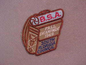 1968 SOUTH FLORIDA COUNCIL FALL ENCAMPMENT, BACK PACK SHAPE