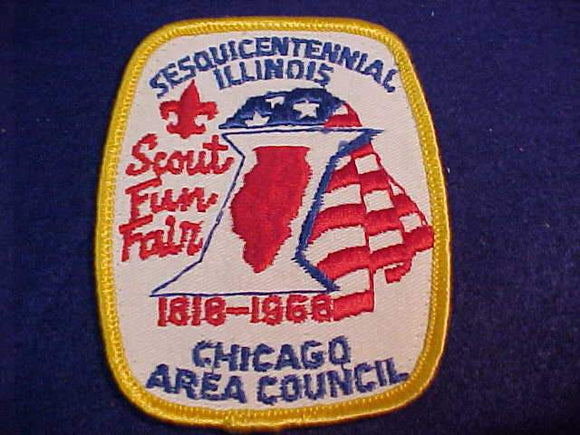 1968 PATCH, CHICAGO AREA C. SESQUIENTENNIAL SCOUT FUN FAIR