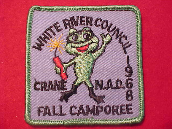 1968 PATCH, WHITE RIVER COUNCIL FALL CAMPOREE, CRANE N.A.D.