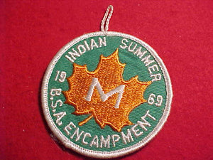 1969 PATCH, INDIAN SUMMER BSA ENCAMPMENT