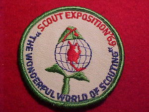 1969 PATCH, SCOUT EXPOSITION, "THE WONDERFUL WORLD OF SCOUTING"