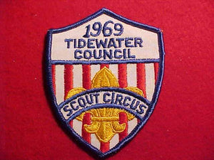 1969 PATCH, TIDEWATER C. SCOUT CIRCUS