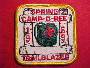 1969 PATCH, TRAILBLAZER SPRING CAMP-O-REE