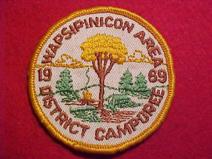1969 PATCH, WAPSIPINICON AREA C. DISTRICT CAMPOREE, USED