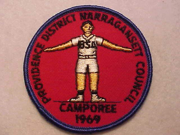 1969 ACTIVITY PATCH, NARRAGANSETT COUNCIL, PROVIDENCE DISTRICT CAMPOREE