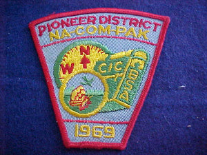 1969, CENTRAL INDIANA COUNCIL, PIONEER DISTRICT, NA-COM-PAK, USED