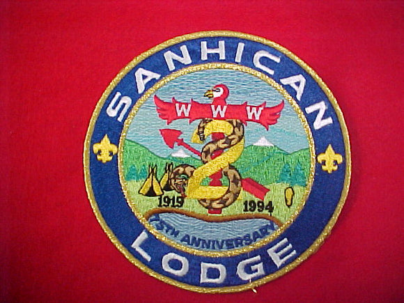 2 J7 SANHICAN JACKET PATCH, 1919-1994 ANNIV.