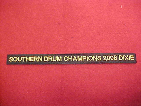 134 X11? Tsali, Southern Drum Champions, 2008 Dixie, segment to jacket patch
