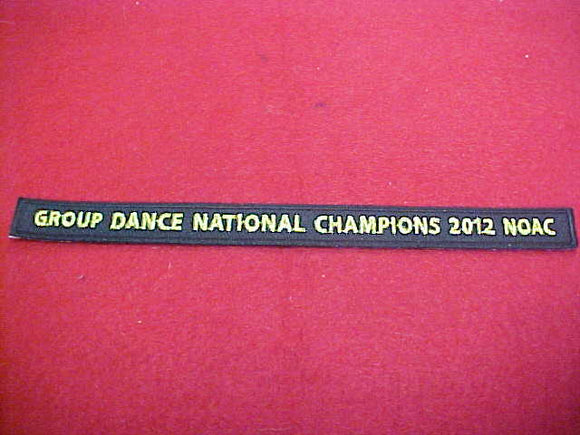 134 X32? Tsali, Group Dance National Champions, 2012 NOAC, segment to jacket patch