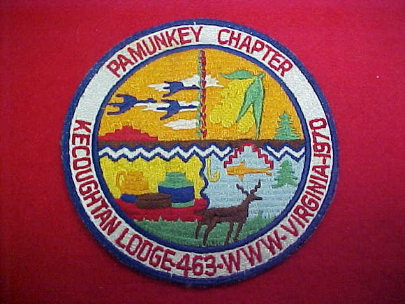 463 J1 Kecoughtan jacket patch, Pamunkey Chapter, 1970, used
