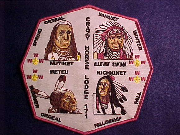 171 J? CRAZY HORSE JACKET PATCH, UNKNOWN YEAR
