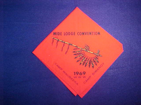 15 EN1969 MIDE, NECKERCHIEF, 1969 MIDE LODGE CONVENTION