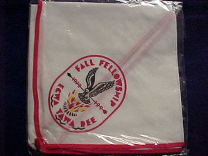 129 eN1972-2 EGWA TAWA DEE NECKERCHIEF, 1972 FALL FELLOWSHIP, MINT IN ORIG. BAG