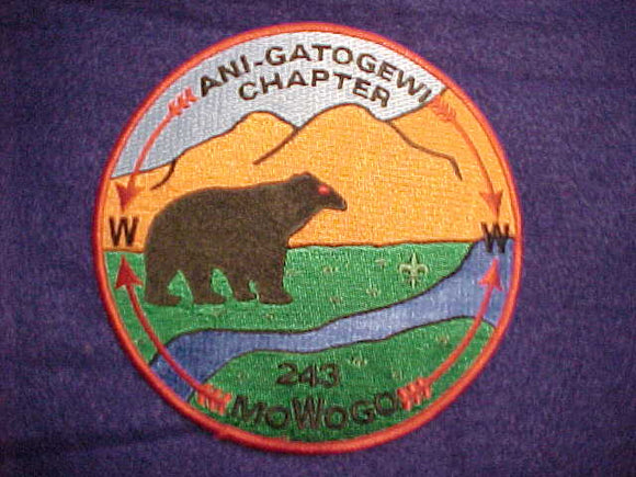 243 J2 MOWOGO, ANI-GATOGEWI CHAPTER, ROUND JACKET PATCH