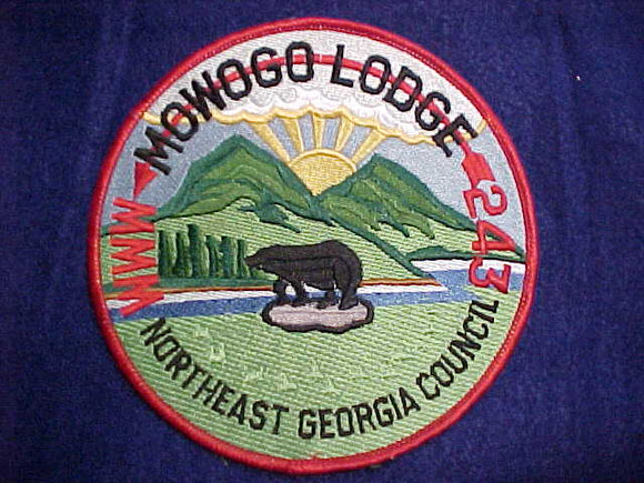 243 J7 MOWOGO, NORTHEAST GEORGIA C., ROUND JACKET PATCH