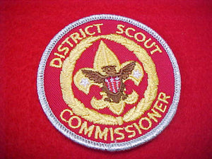 DISTRICT SCOUT COMMISSIONER, TRAINED, LARGE FONT, 1978-93