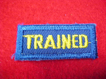 TRAINED, CUB SCOUT LEADER ISSUE, BLUE/YELLOW