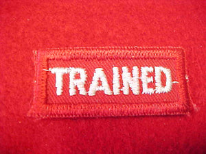 TRAINED, BOY SCOUT LEADER ISSUE, RED/WHITE