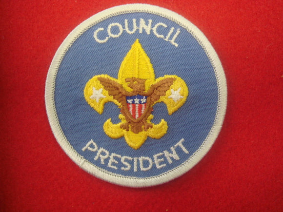 Council President Gray Border CD 1973-Present Medium Blue Twill