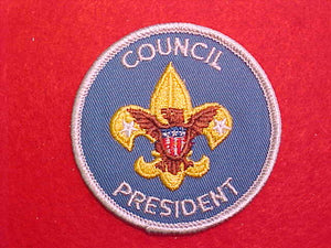COUNCIL PRESIDENT 1973+, MED. BLUE TWILL