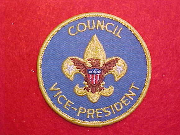 COUNCIL VICE-PRESIDENT, 1973+, MED. BLUE TWILL