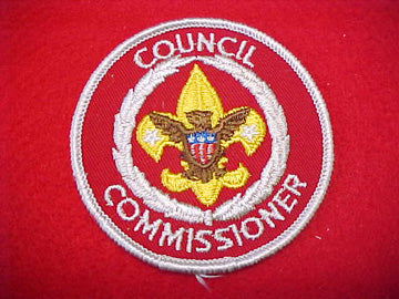 COUNCIL COMMISSIONER, RED TWILL, WHITE BORDER