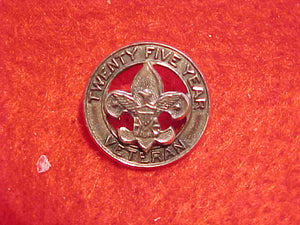 VETERAN PIN, 25 YEAR, MARKED "STER" (STERLING SILVER) ON BACK