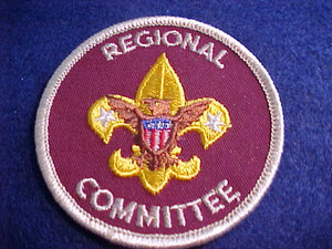 REGIONAL COMMITTEE, 1973-, CLEAR PLASTIC BACK