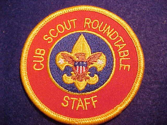 CUB SCOUT ROUNDTABLE STAFF, BLUE BEHIND TENDERFOOT, GOLD CIRCLE