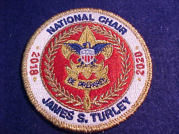 NATIONAL CHAIR JAMES S. TURLEY, 2018-2020, AUTOGRAPHED ON BACK