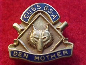 DEN MOTHER PIN, CUBS BSA, 1930'S-1947