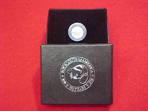 SILVER BEAVER LAPEL PIN, 1910-2010, STERLING SILVER, WITH ORIGINAL BOX